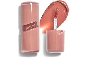HINCE Raw Glow Lip Tint - Stain Glazed, Glossy Dewy Lip Gloss, Non Sticky & Long Wearing for Natural Glass Glow, Hydrating, Moisturizing Liquid Lipstick, Vegan, 0.13 fl.oz. (BARE, 01)
