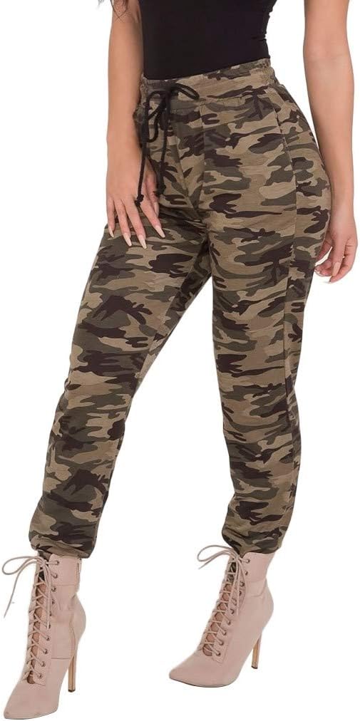 Women Camo Trouser Jogger Pants Plus Size Casual Cargo Hip Hop Rock Trousers