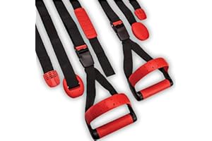 Training All-in-One Suspension Trainer Exercise Equipment Bundle,Bodyweight Fitness Resistance Trainer Kit with Pro Straps fo
