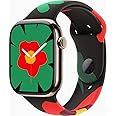 Apple Watch Series 10 [GPS, 42mm] - Gold Titanium Case with Black Unity - Unity Bloom Sport Band, M/L (Renewed)