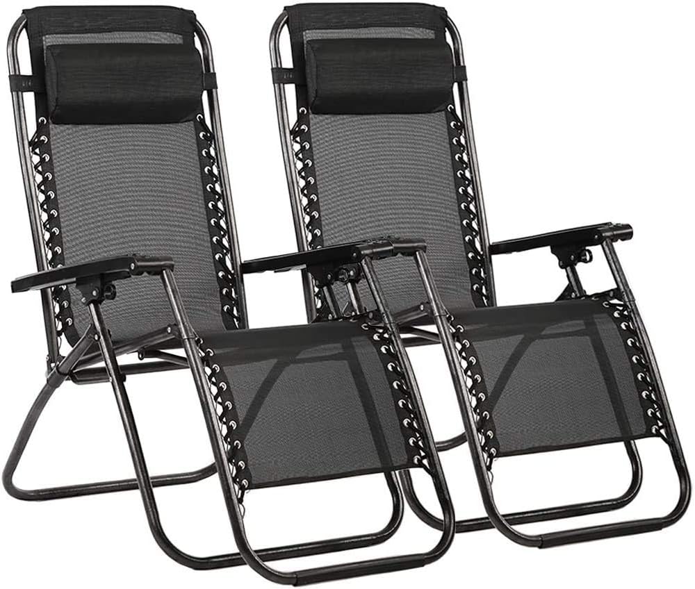 Up To 60 Discount Groundlevel Black Zero Gravity Chairs Set Of 2 Lounge Reclining Chairs With A Detachable Head Pillow For Extra Comfort For Gardens Patios Balconies And Camping Kitchen Home Discount Up To 60 Discount Groundlevel Black Zero Gravity Chairs Set Of 2 Lounge Reclining Chairs With A Detachable Head Pillow For Extra Comfort For Gardens Patios Balconies And Camping Kitchen Home Discount