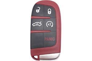 HORANDE Replacement Key Fob Cover Case fit for 2016 2017 2018 2019 2020 Dodge Charger Challenger Jeep Grand Cherokee Compass Cherokee Renegade Patriot Grand Comander Keyless Entry Remote Key Fob Shell