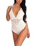 Women One Piece Lingerie Lace Fishnet Teddy Bodysuit Mesh Babydoll