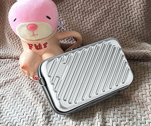 Hltd 2.5" HDD Hard Drive Case Travel Storage Carrying Case Bag Pouch for Electronic Computer Cell Phone iPad Accessories USB Cables Power Banks Hard Disk (Silver) - Thumbnail 5