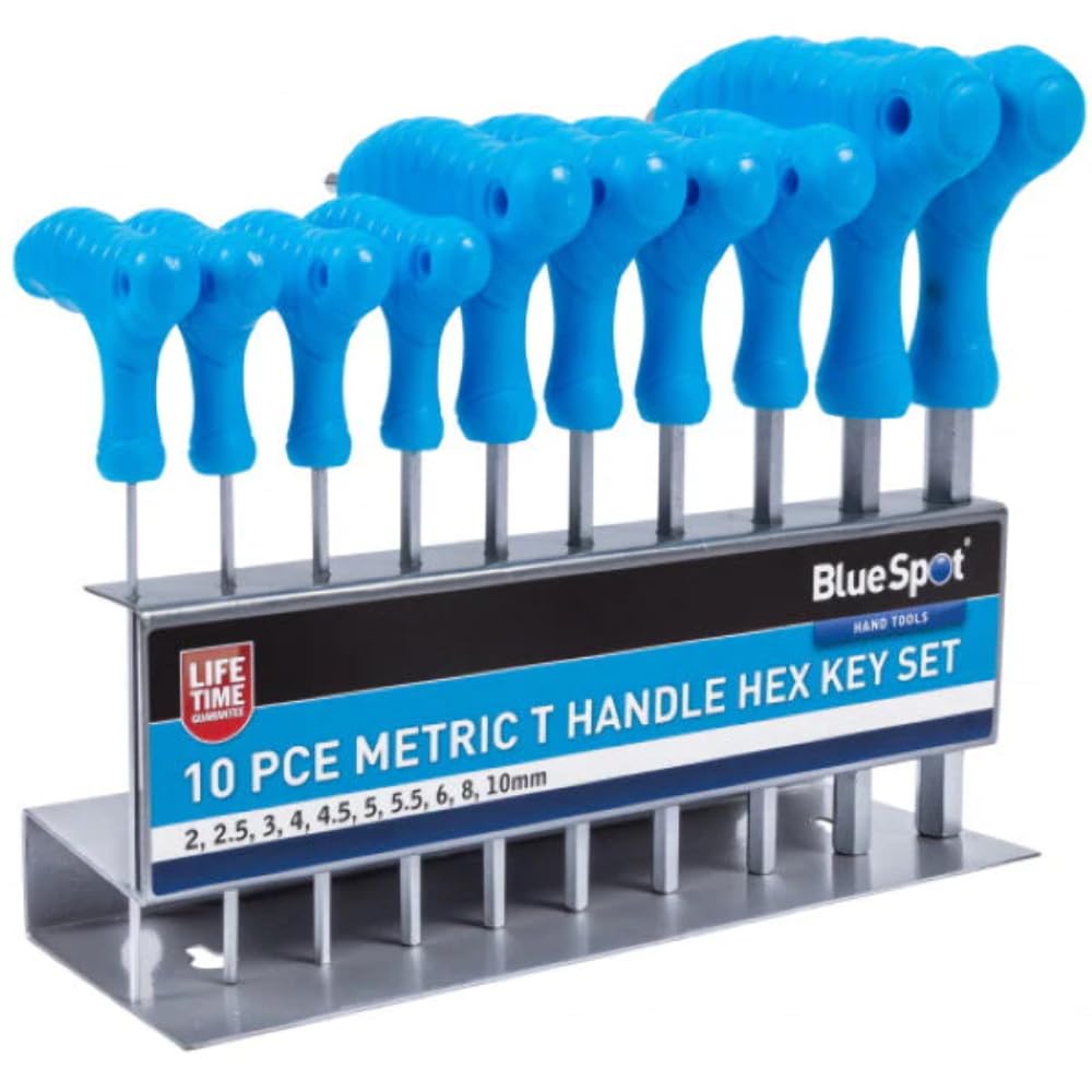 Blue Spot Tools 12185 10PCE Metric T Handle Hex Key Set (2-10mm)
