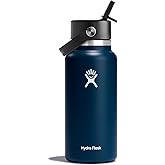 Hydro Flask 32 Oz Wide Flex Straw Cap Bottle - Insulated Stainless Steel - Wide Straw Lid, Non Spill, Leakproof in Indigo