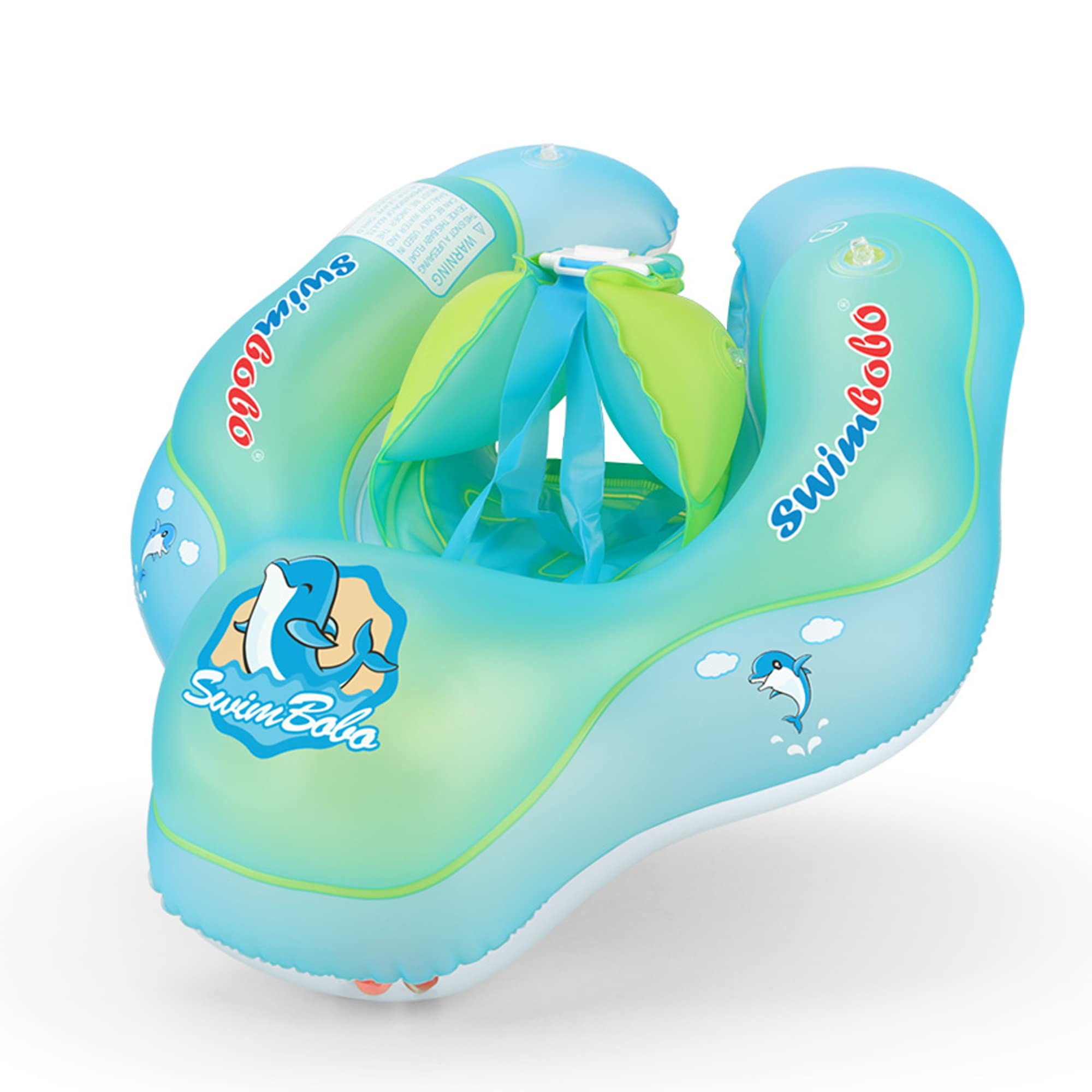 Baby Inflatable Duck Swimming Ring Circle Seat Pool Float Summer Kids Water Raft Floating Funny Toy Inflatable Baby Swimming Float (Green, L (6-30M)