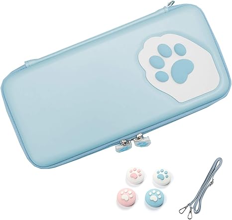 Amazon Co Jp Nintendo Switch対応 任天堂switchケース スイッチ保護ケース ニンテンドースイッチ収納バッグ かわいいネコの肉球 親指グリップキャップ 4枚入 肩紐が付属 大容量 ゲームカード最大10枚収納可 防塵 防汚 耐衝撃 全面保護 持ち運び便利 旅行 外出