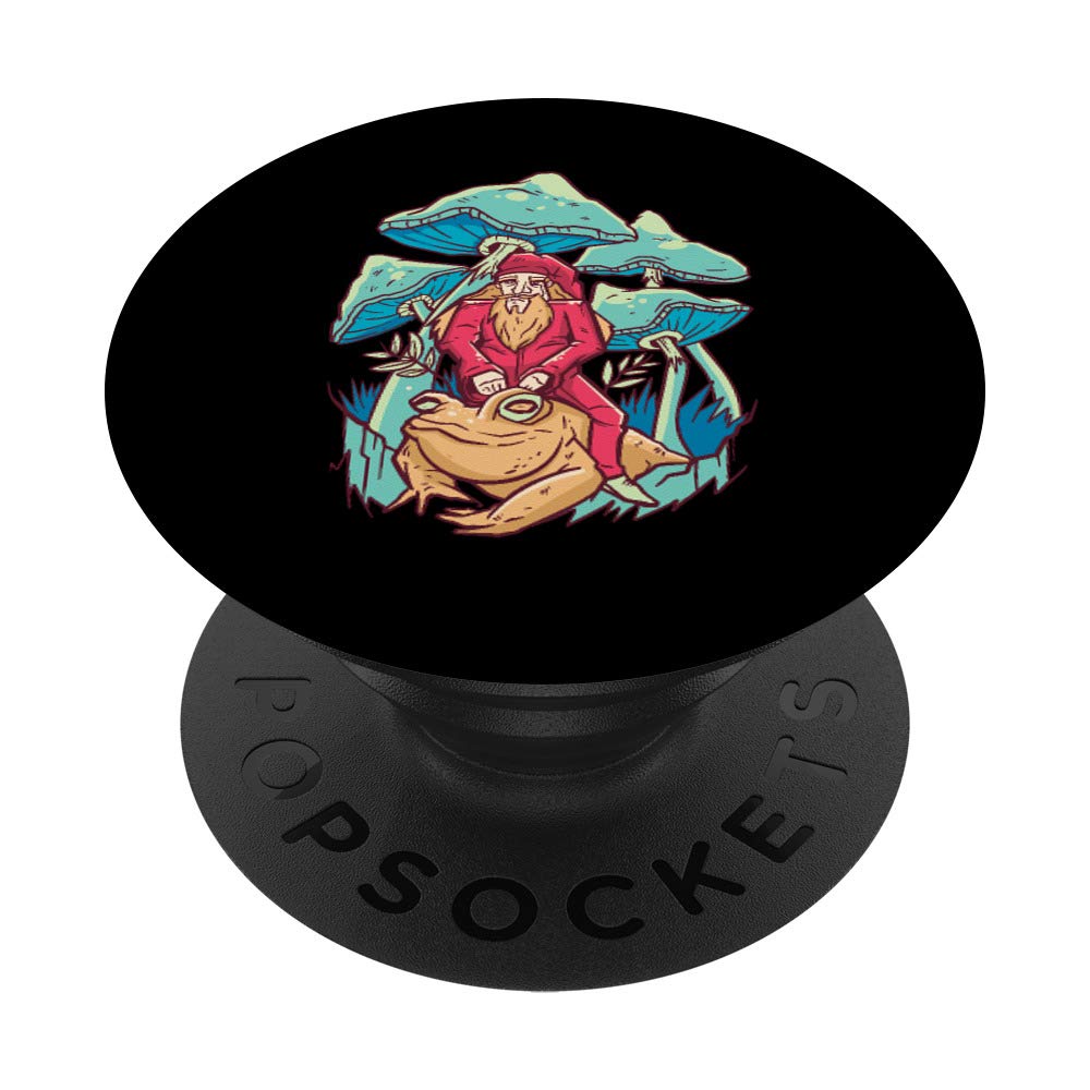 Cottagecore Aesthetic Goblincore Frog Wizard and Mushroom PopSockets PopGrip: Swappable Grip for Phones & Tablets