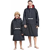 Owntop Swim Parka Waterproof Youth Adult | Front Pocket & Extendable Hem | Sherpa Fleece | Changing Coat for Beach Pool