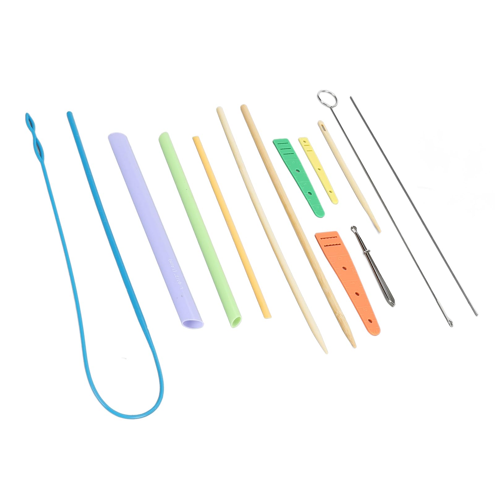 13Pieces Sewing Loop Kit,Easy Drawstring Threader Tool Set Fabric Tube Turning Threading Tool Elastic Drawstring Fabric Tube Turner Sewing Tools for DIY Bow Tie