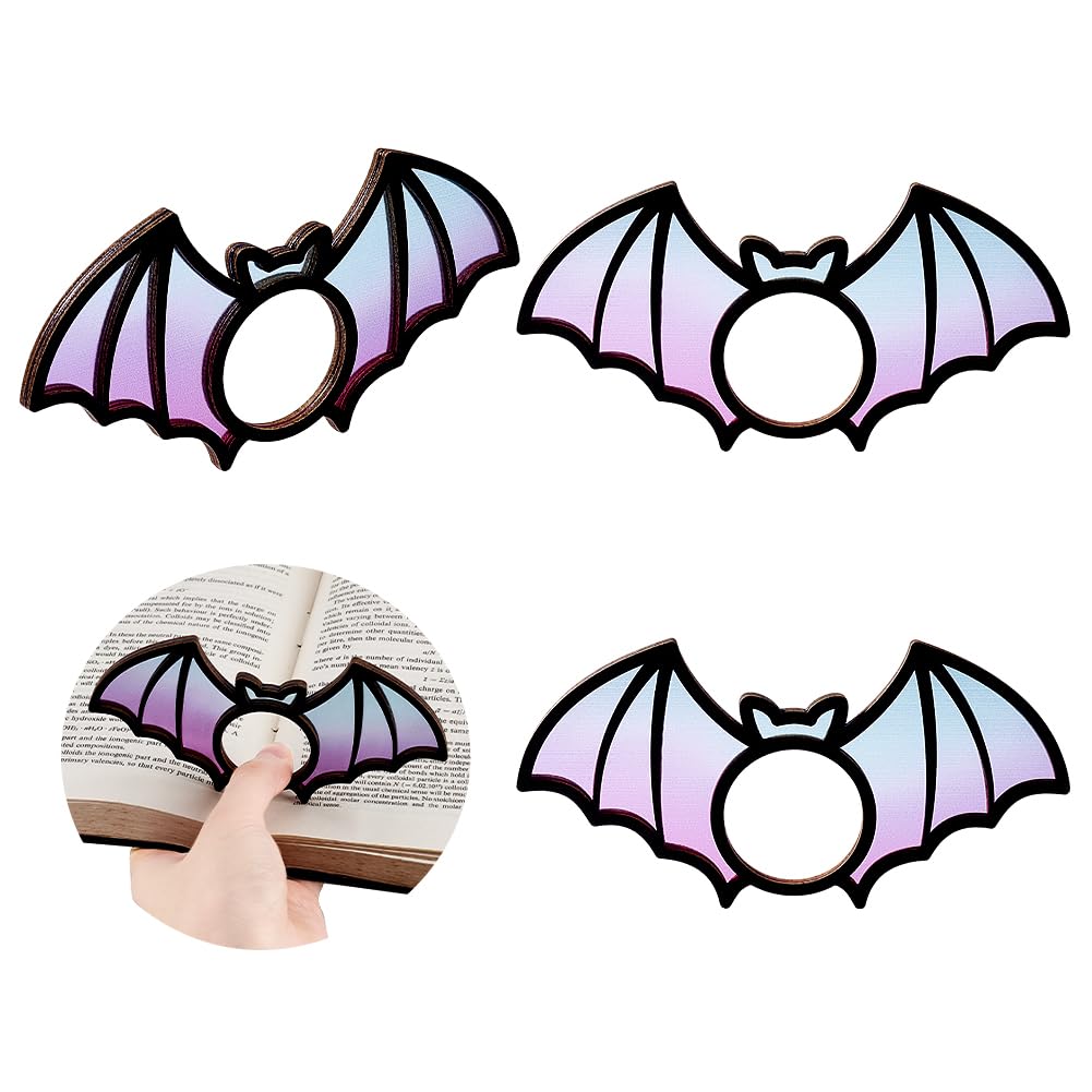 Photo 1 of AHANDMAKER 4Pcs Bat Thumb Page Holder, Thumb Bookmarks Keep Books Open, Thumb Page Holder for Reading, Thumb Ring Bookmark Reading Accessories for Readers Book Lovers Gifts
