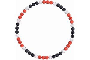 NUKAYAI Baseball Necklace Beaded for Men, Bling Ice 16in/18in/20in Shiny Baseball Gifts Chain Stuff, Rhinestone Inspired Discoball Accessories Drip Necklaces Baseball Gifts for Men Player Team Lovers