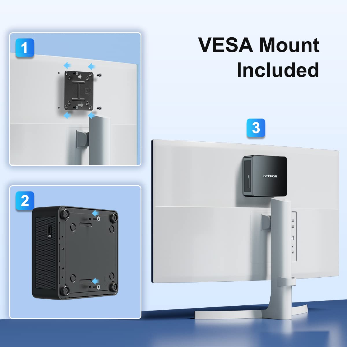 GEEKOM Mini PC, Mini IT8 Intel i5-8259U Mini Desktop Computer 16GB RAM 512GB PCIe SSD, Windows 11 Pro Mini Computer/Dual-Channel DDR4/HDMI2.0 4K UHD/Dual WiFi/BT/Gigabit Ethernet/VESA for Home/Office