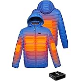 ANTARCTICA GEAR Heated Jacket, Lightweight Heating Jackets with 12V/5A Power Bank, 6 Areas Winter Coat for Men and Women