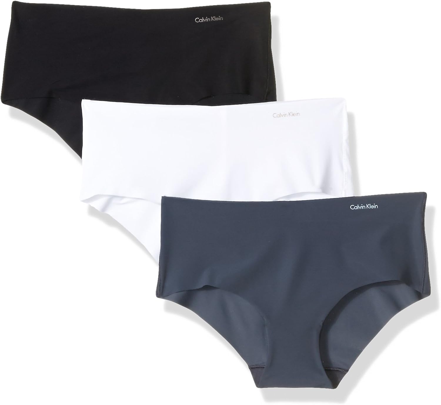 Calvin Klein Women's 3 Pack Invisibles Hipster Panty, Black/White/Speakeasy, Medium at  Women’s Clothing store