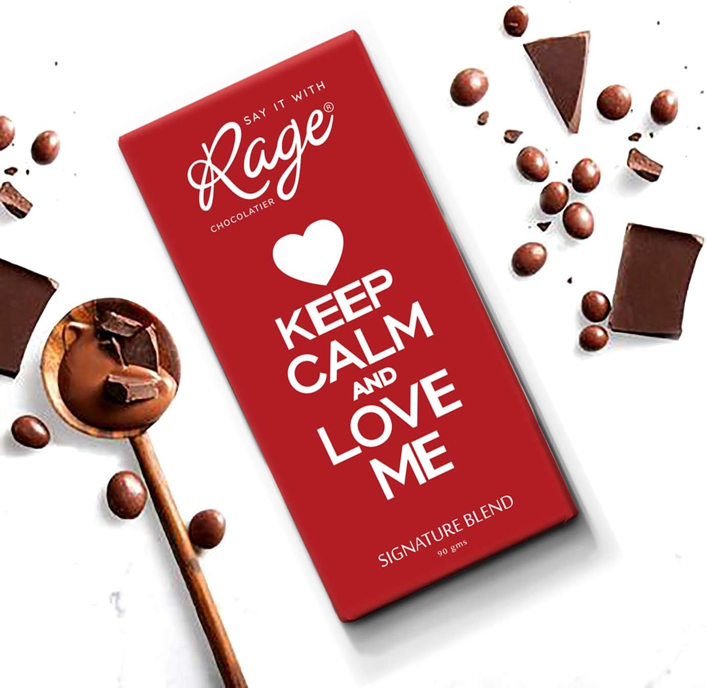 Rage Keep Calm and Love Me Signature Chocolate - 0.90 Grams