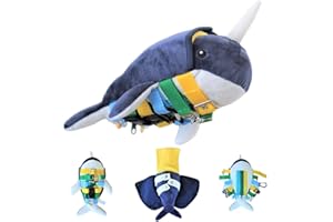 SENSORY4U Buckle Pillow Narwhal – Sensory Motor Aid for Fine Motor Skills, Hand-Eye Coordination & Pediatric Occupational Therapy Support