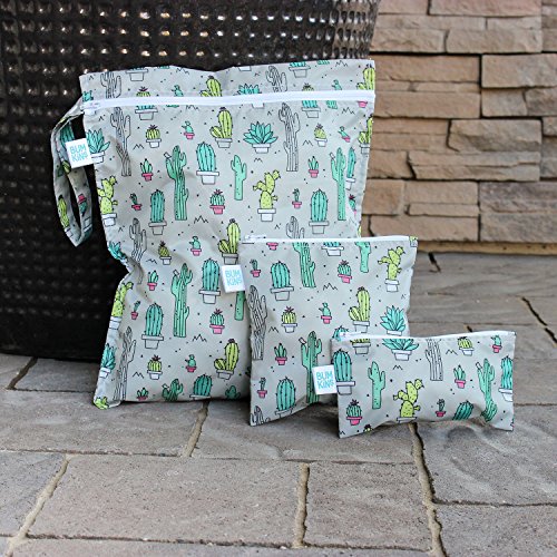 3 Bumkins+Reusable+Waterproof+Zipper+Cacti