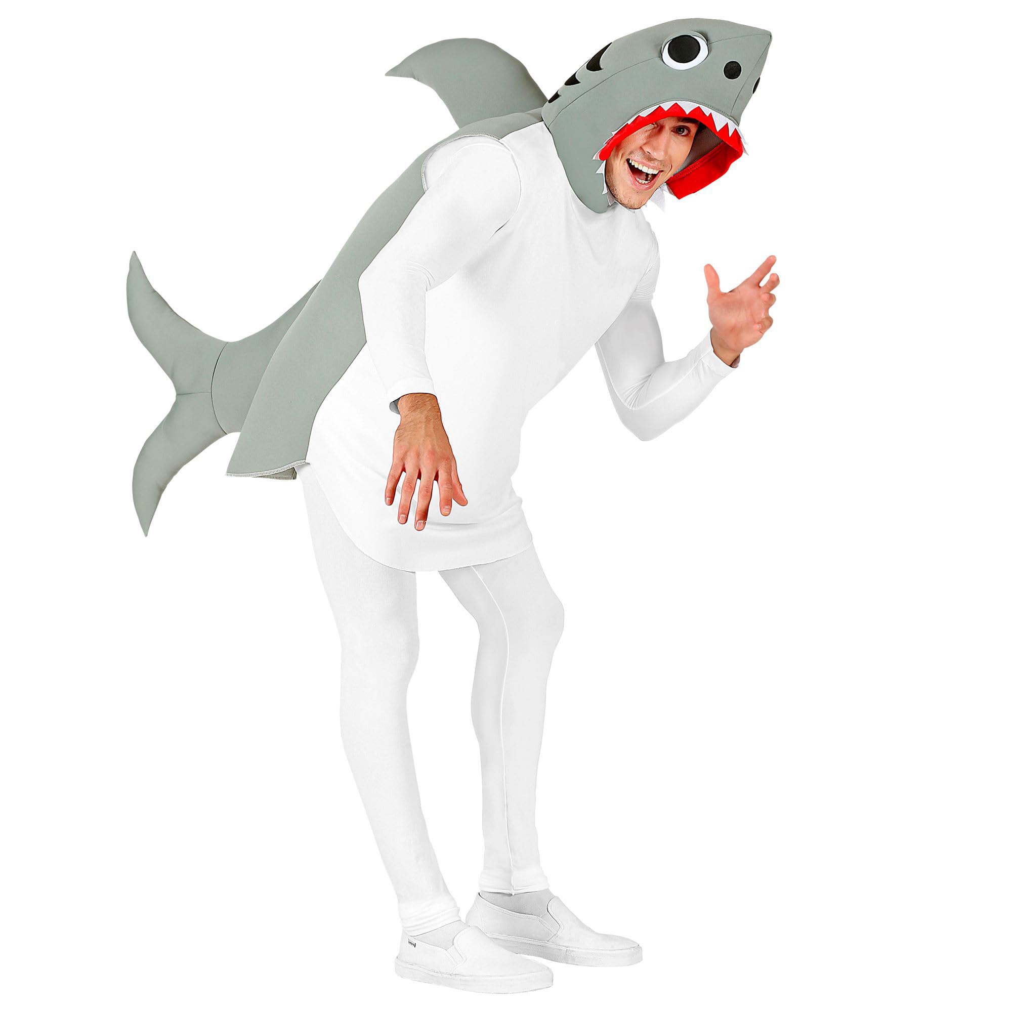 Widmann 01523 Adult Shark Costume Unisex - Adult, Grey/White, M/L