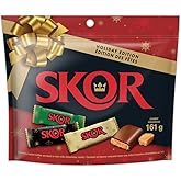 SKOR Holiday Edition Butter Toffee Chocolate Candy - Christmas Candy Stocking Stuffers, 161g