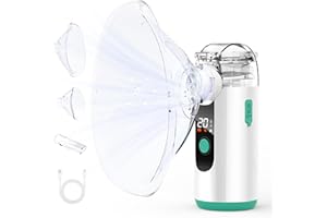 HITHINKMED Nebulizer Machine for Adults, Rechargeable Portable Mesh Nebulizer for Adults & Kids with LED Display, Auto Clean 