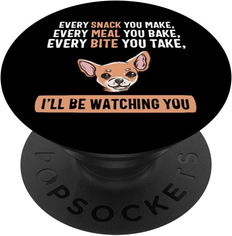 Every Snack Funny Chiweenie Cute Puppy Owner Dog Lover Gift PopSockets PopGrip: Swappable Grip for Phones & Tablets