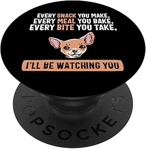 Every Snack Funny Chiweenie Cute Puppy Owner Dog Lover Gift PopSockets PopGrip: Swappable Grip for Phones & Tablets