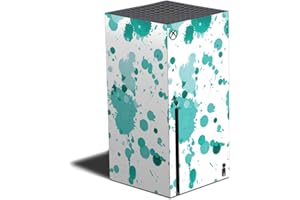 Mighty Skins Skin Compatible with Xbox Series X - Teal Splatter | Protective, Durable, and Unique Vinyl Decal wrap Cover | Easy to Apply and Change Styles | Made in The USA (MIXBSERX-Teal Splatter)