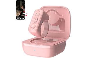 3-Link TikTok Scrolling Ring, Remote Control for TikTok/YouTube Shorts/Instagram Reels, Bluetooth Page Turner for iPad/Kindle App/iPhone/Android (Pink)