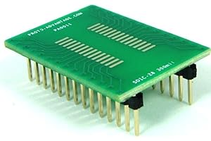 CHIP QUIK (Qty 2) Proto-Advantage PA0011 SOIC-28 to DIP-28 SMT Adapter (1.27 mm Pitch, 300 mil Body)