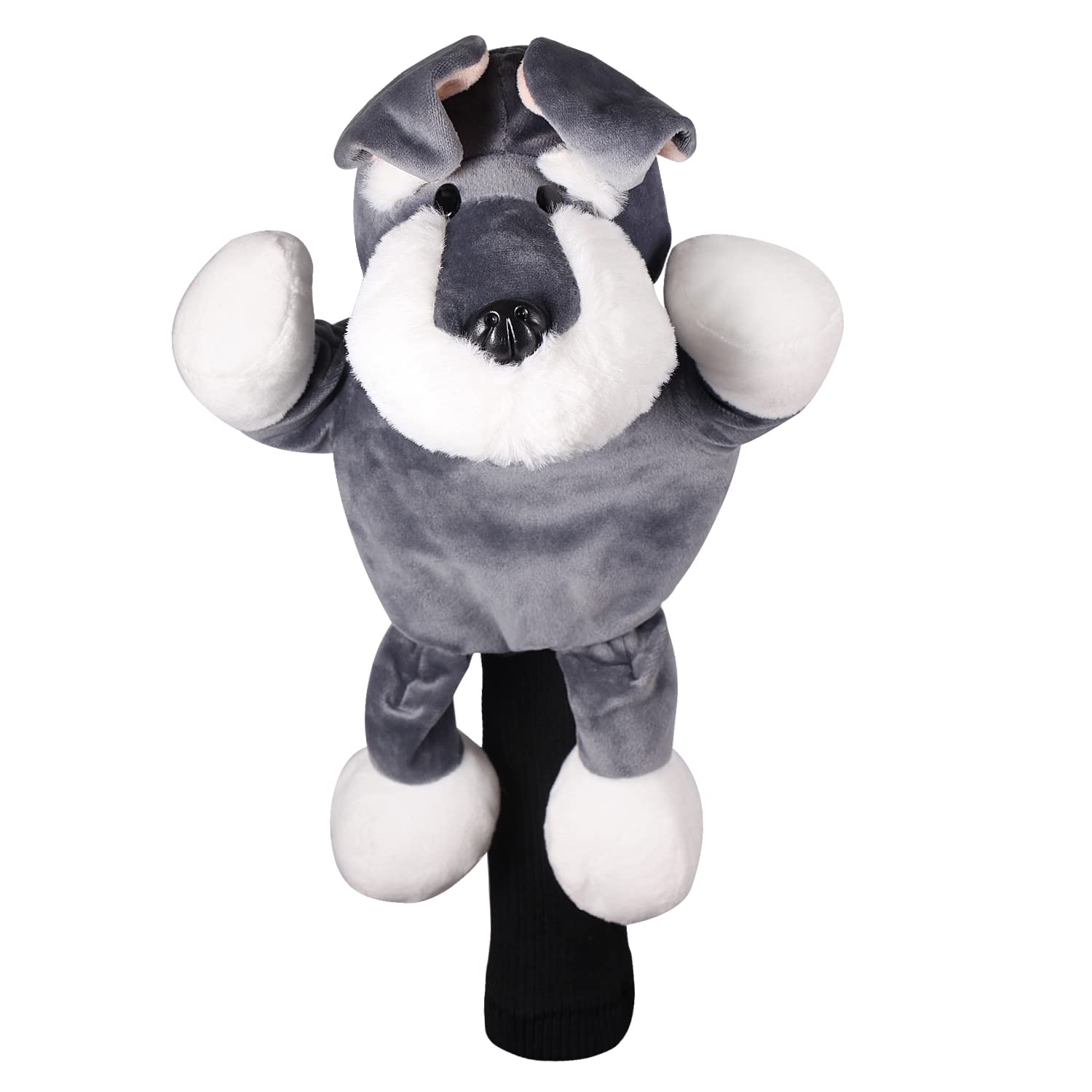 SHABIER Plush Novelty Animal Golf Driver Head Cover for 460cc Head Club (Schnauzer Dog)