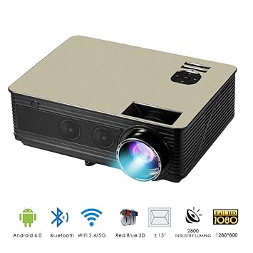 Zichen Proyector for el hogar Proyector inalámbrico Inteligente ...