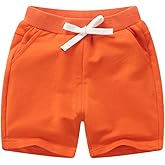 DCUTERQ Toddler Baby Kids Solid Cotton Sport Jogger Shorts Pants Boys Girls Summer Casual Elastic Waist Pants
