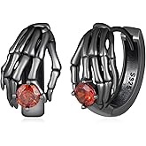 Skull Earrings 925 Sterling Silver Skull Gothic Earrings Skull Jewelry Gifts for Men Women