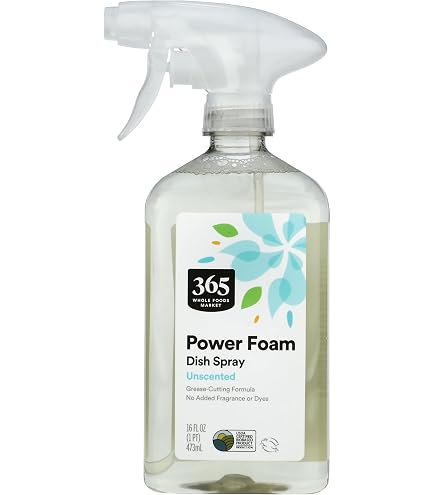 EZBRND Eversoft Foaming Jet Dish Soap Spray Trigger Bottle – 350ml (12oz), Clear, Sealed Refill Cartridges Sold Separately, For Kitchen/Bathroom/Office/RV/Airbnb