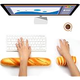 Flutesan 2 Bread Rest, Mixed Style, 13.4 x 2.2 x 1.6/5.9 x 1.6 x 2.4 Inch | Toast Shaped Wrist Support for Keyboard Mouse, Cushion Pad for Typing, Soft Padding Reduces Hand Fatigue, Cute Desk Decor