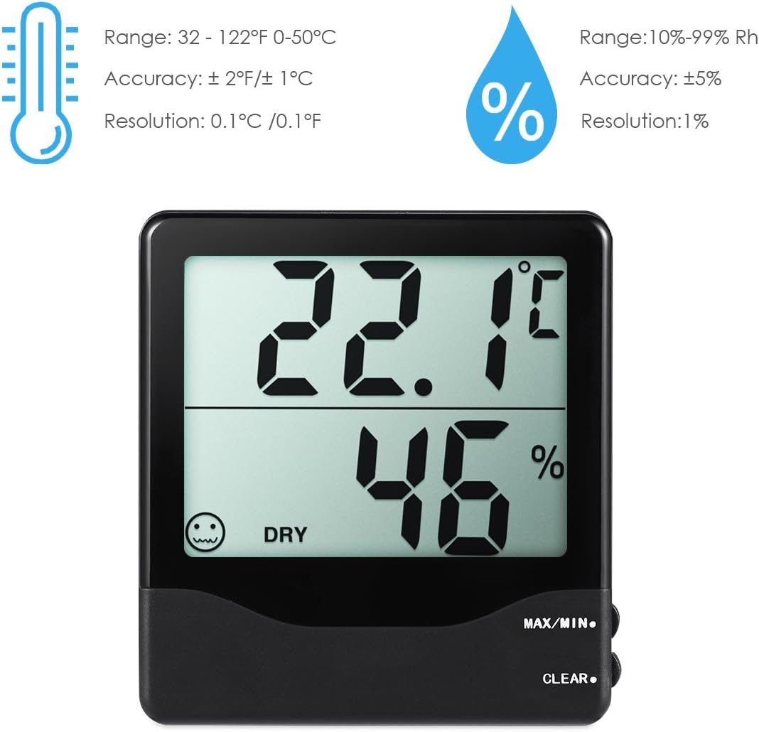 Amazon Com Amir Indoor Hygrometer Thermometer Digital