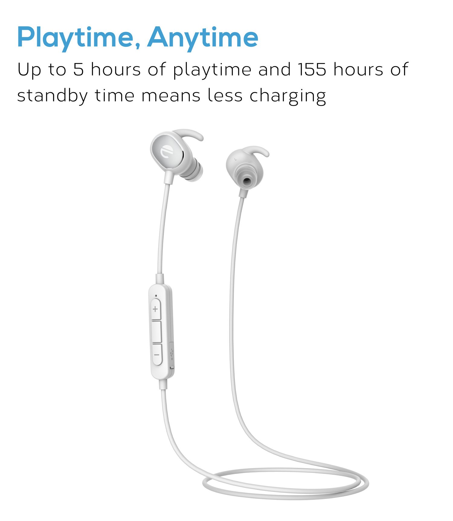 eeco Bluetooth Earphones Wireless Sport with Mic Earbuds Headphones Bluetooth 4.1 Lightweight Sport Hi-Fi Stereo in Ear APTX Stereo Sweatproof for Iphone, Tablets, Laptops, and other Smartphones