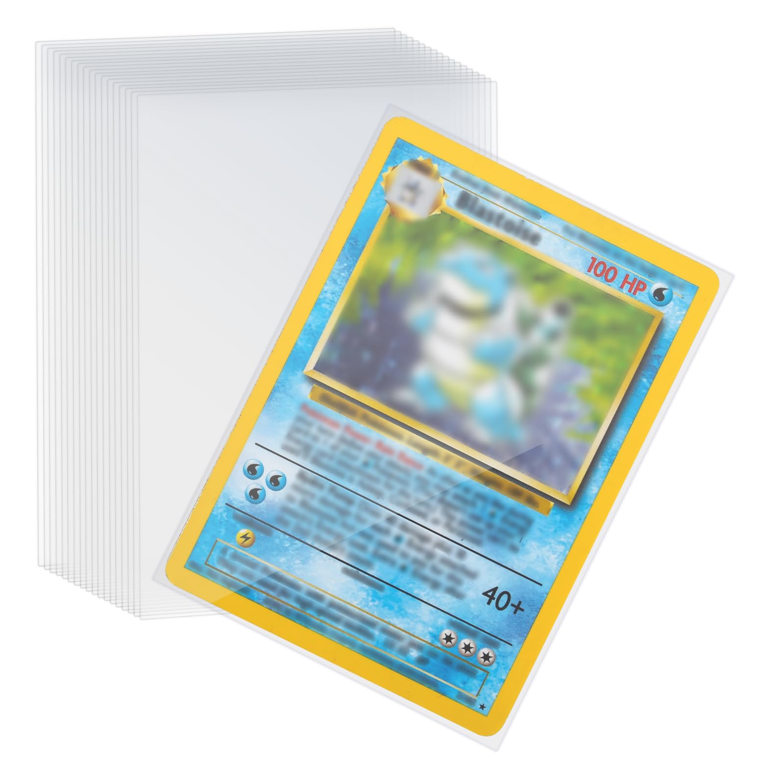 Pack of 300 Trading Card Sleeves, 0.02 mm Thickening Card Sleeves 66 x 92 mm Transparent Trading Card Accessories for Trading Cards Pokemon Sports Cards