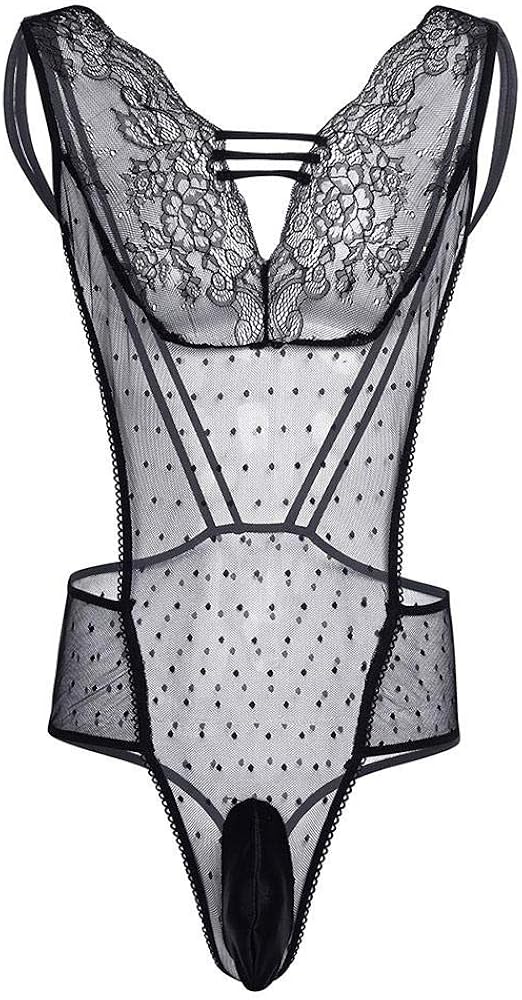 Landofgenie Bodysuit Herren One Piece Schlafanzug Shirt für änner