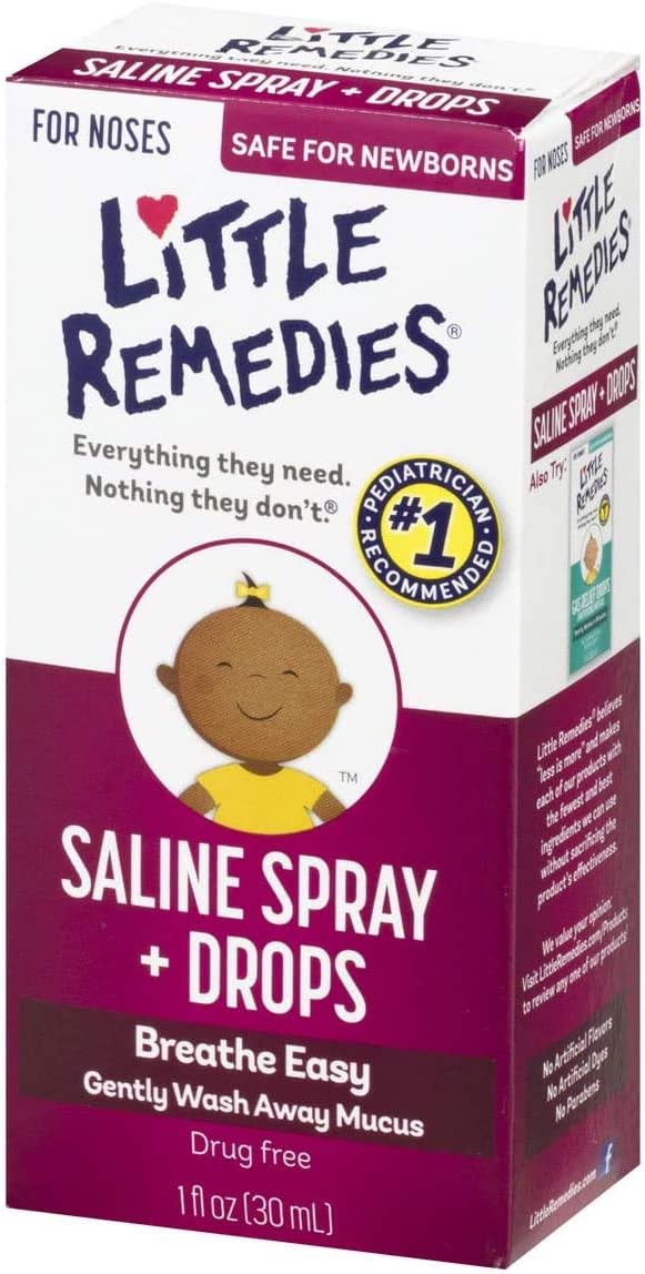 Little Remedies Little Noses Saline Spray-Drops - 1 fl oz (Pack of 2): Health & Personal Care