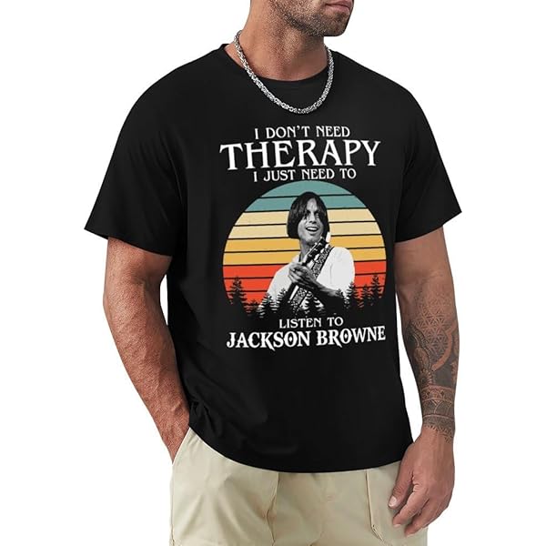 Jackson Music and Browne T-Shirt Casual Cotton Crewneck