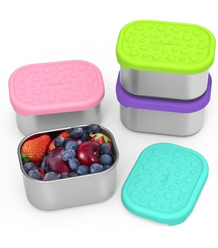 Everusely - Roestvrijstalen lunchbox - 1400 ml, 2 verstelbare verdelers - Lekvrije bento-boxen voor volwassenen en kinderen - Voedselopslagdozen voor snacks en salade