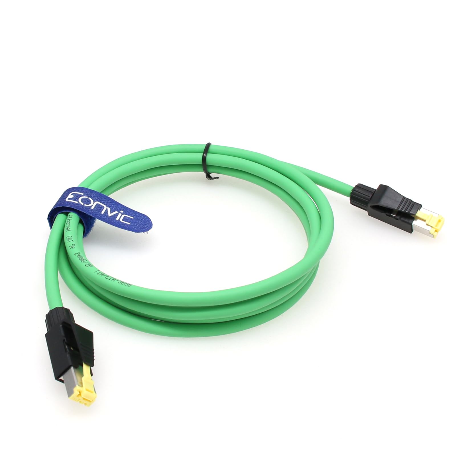 Eonvic RJ45 Male to RJ45 Male Gigabit Ethernet Cable Networks Cat 5e Shielded Cables for Industrial Camera (2M)