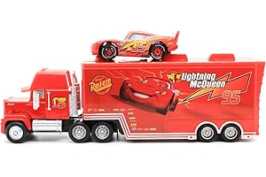 SVORUFY Car 2 3 Toys, Truck and Car Set, Movie Car, Metal and Plastic Material, Children's Christmas and Birthday Gifts (Mack Truck Uncle)