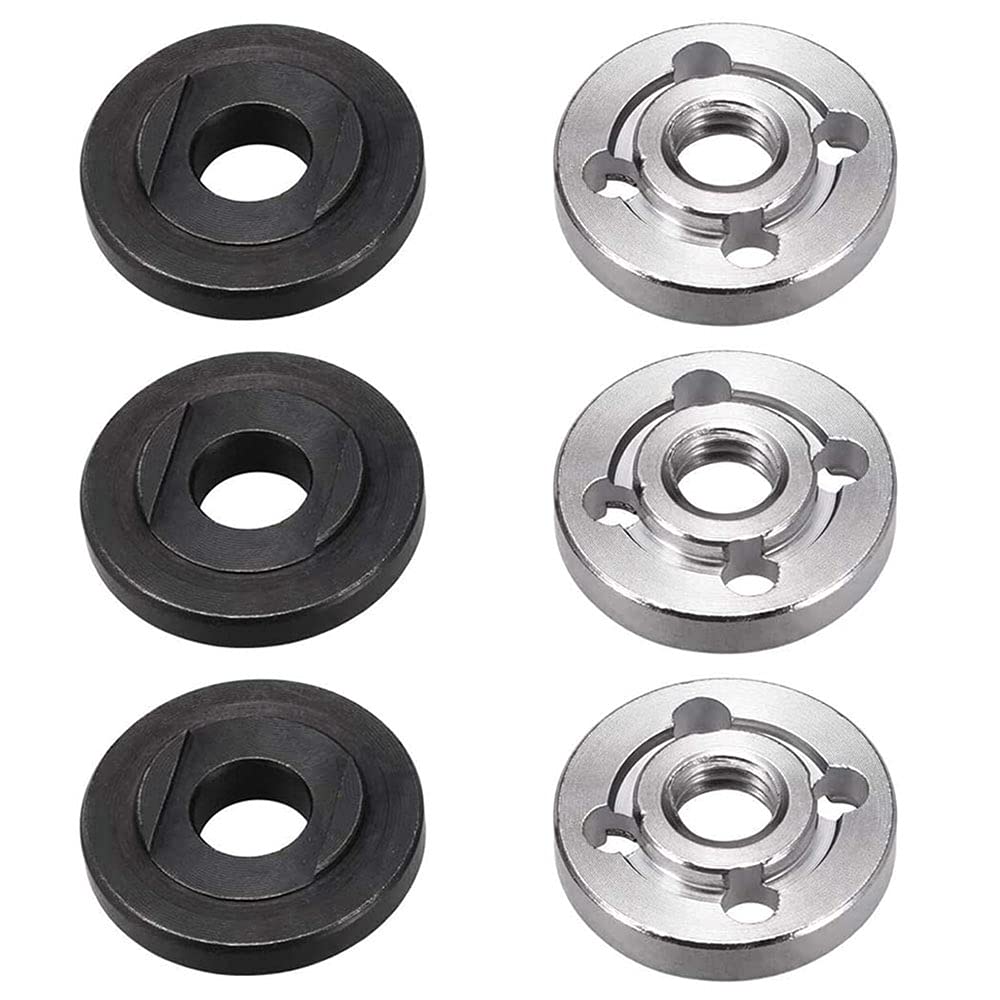 3 Pair Metal Inner Outer Flange Accessories Angle Grinder Flange Replacement Inner Outer Flange Widely Used in Household Appliances Office Equipment Communication Equipment Etc