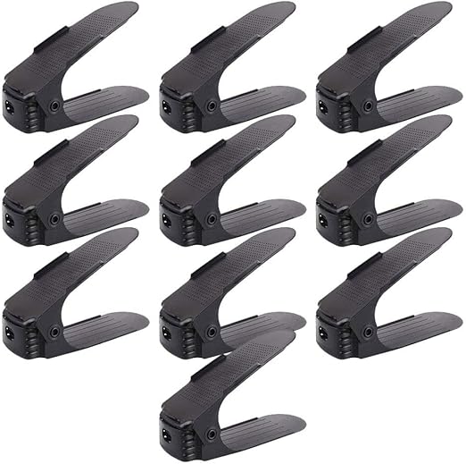 Poualss 10 Piezas Gabinete para Zapatos Ajustable, Zapatero, Soporte