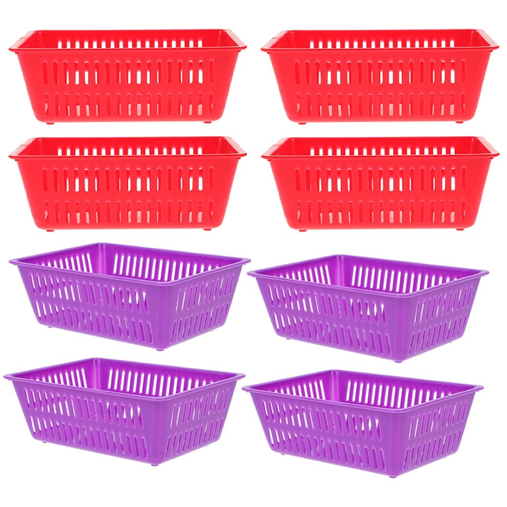 Cabilock 8pcs Multi-purpose Storage Baskets Bins for Home Organization Design for Play Centers and Household Storage