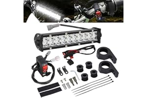 motoparty Dirt Bike Light Bar 60W 4200LM Motorcycle Headlight Bar for KLX110 CRF110 TTR110 YZ250F Compatible Most 7/8” Handlebars 60W Headlight Bar